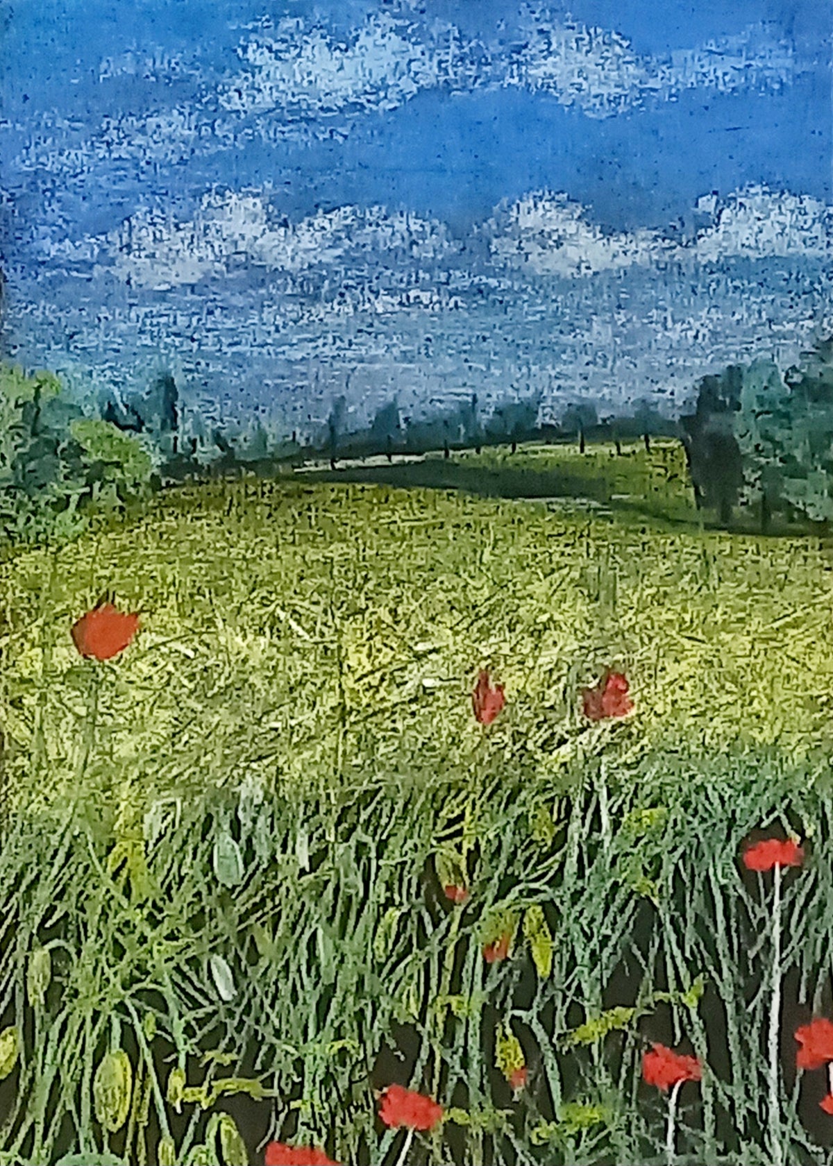 Fine art print by Trevor Whetstone -Poppies In A Corn Field