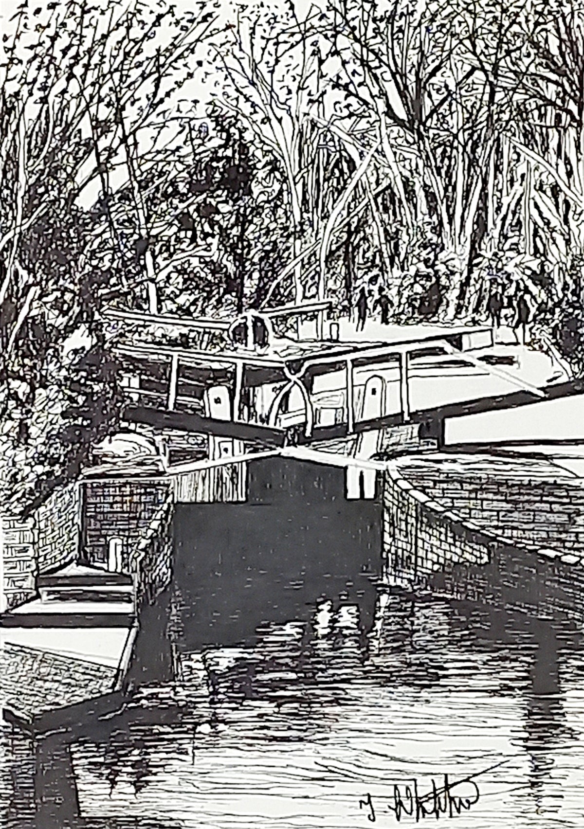 Fine art print of Locks on Rochdale Canal by Trevor Whetstone