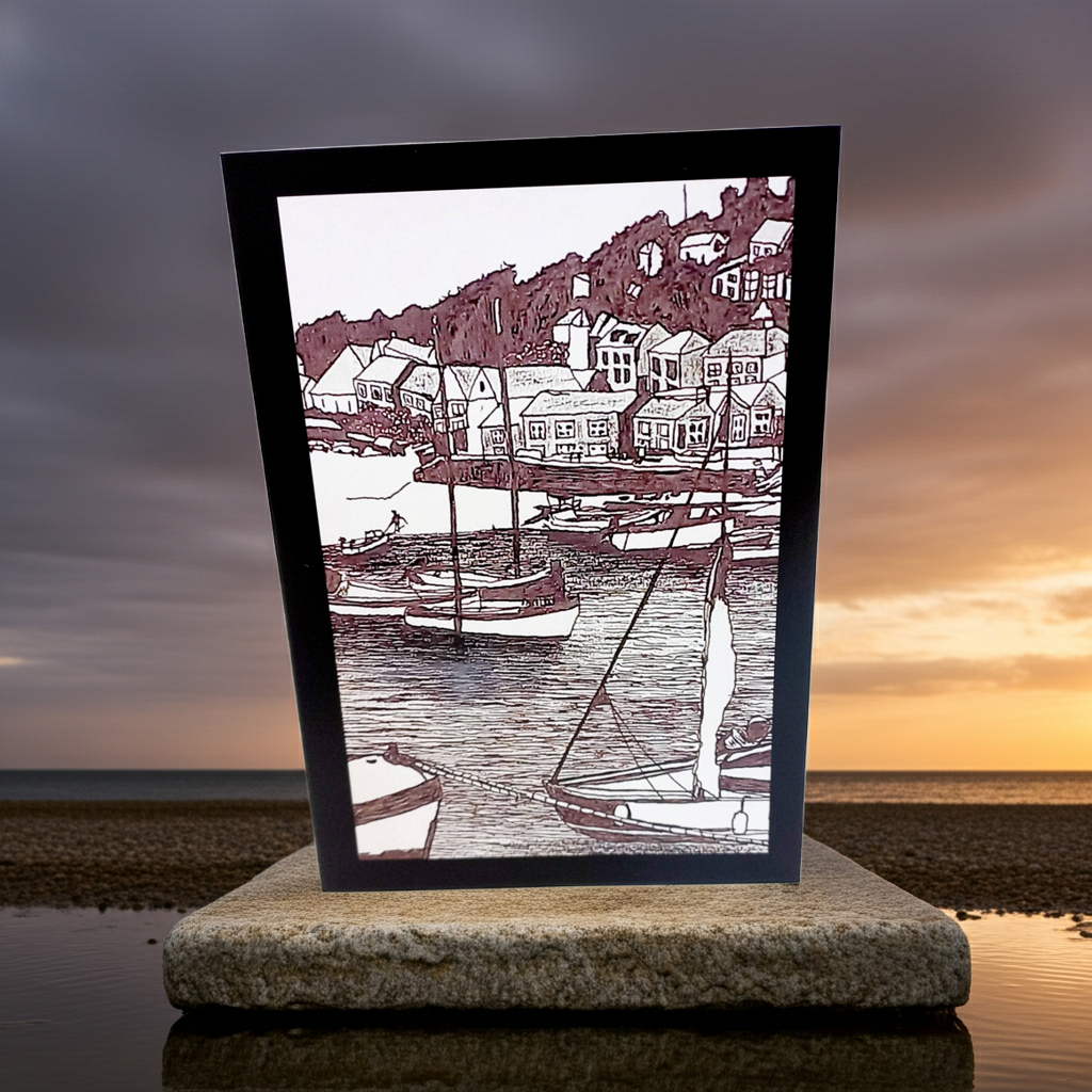 Greetings card by Trevor Whetstone - Mousehole -