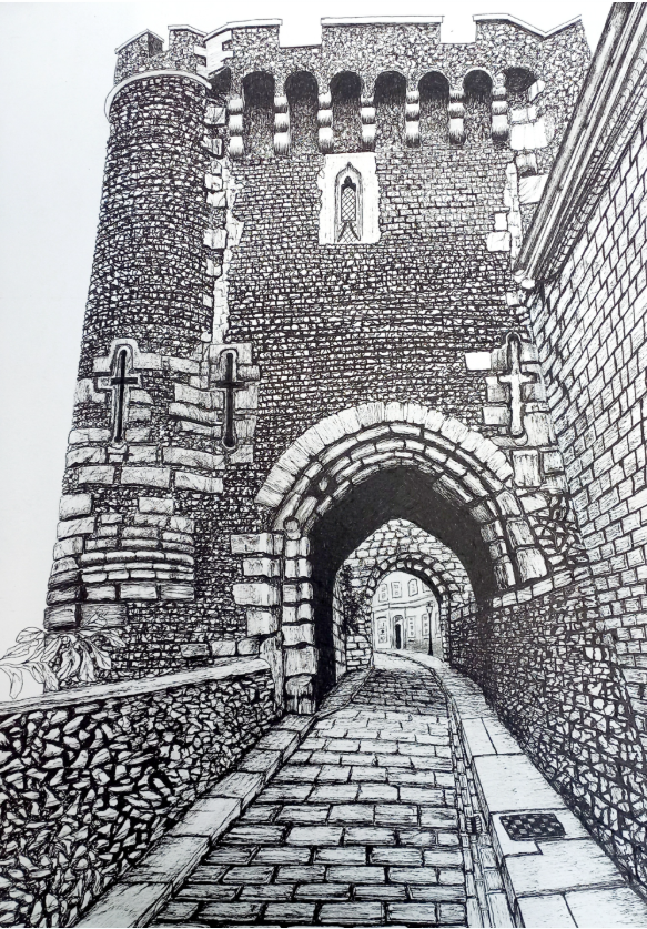Fine art print by Trevor Whetstone -Lewes Castle -