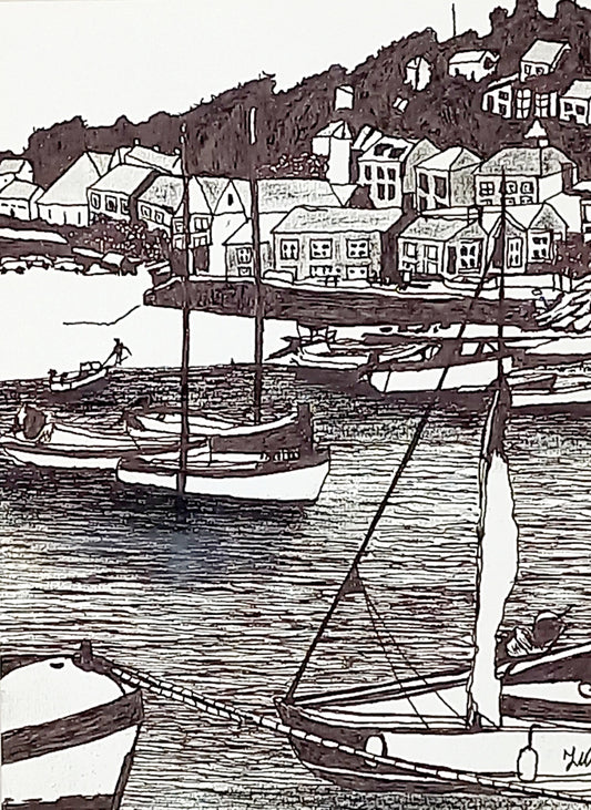 Mousehole - Seascape wall art print for sale.