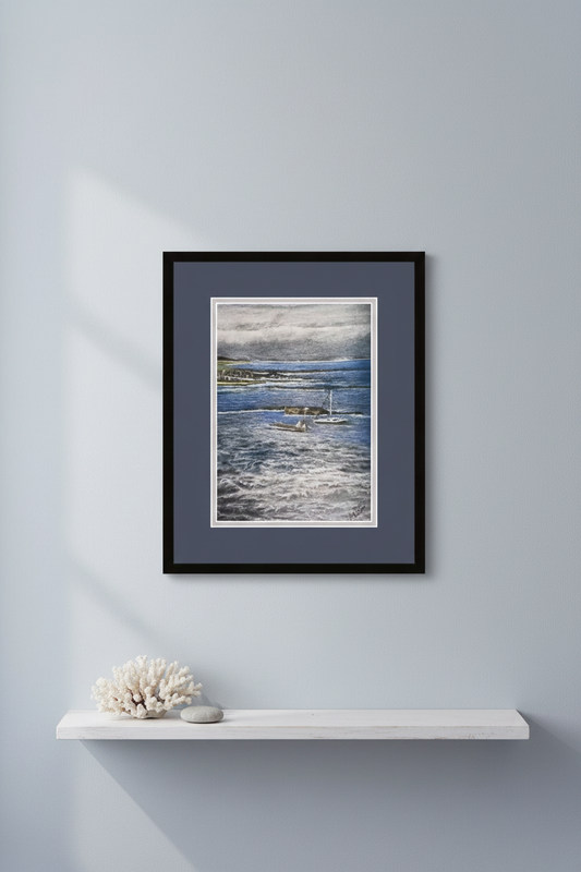 Boats at North Berwick – Pinterest vertical image