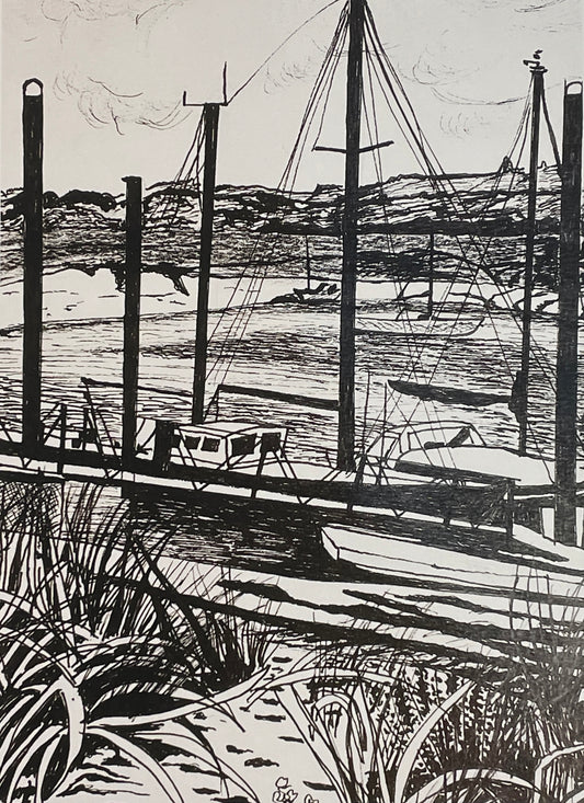 Fine art print of Boats Moored At Burnham On Sea by Trevor Whetstone