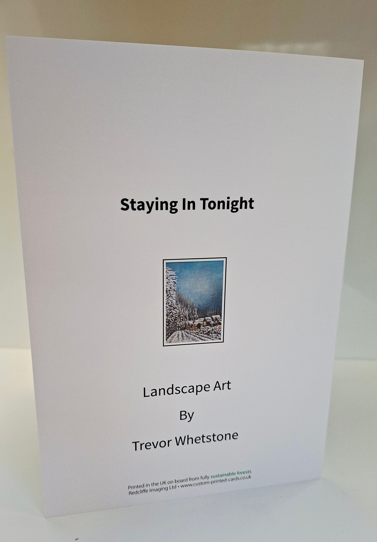 Greetings card by Trevor Whetstone -Staying In Tonight -