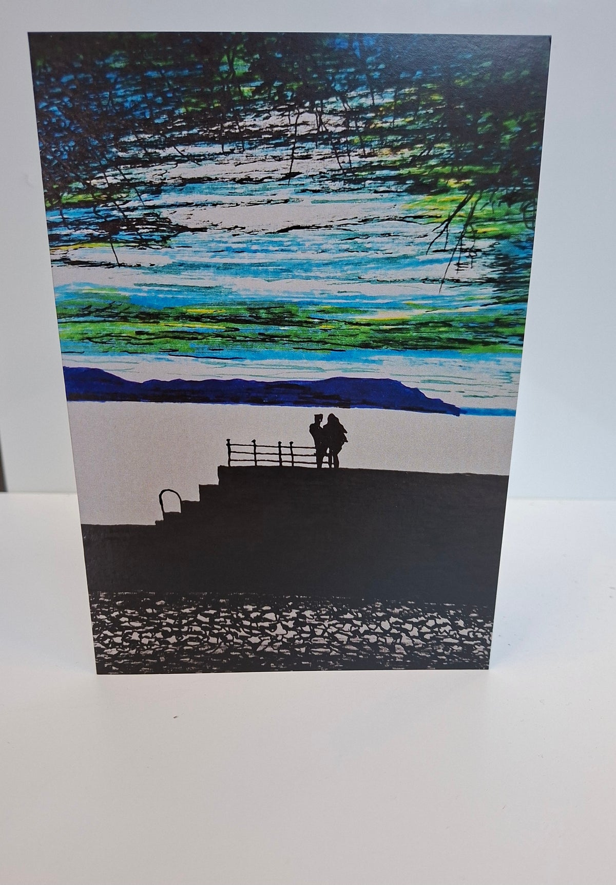 Silhoettes at dusk - Greetings Card by Trevor Whetstone