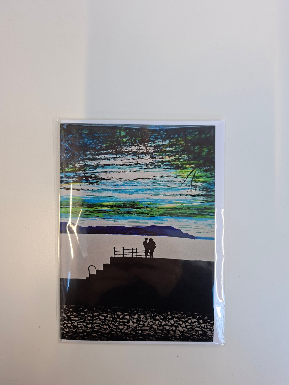 Silhoettes at dusk - Greetings Card by Trevor Whetstone