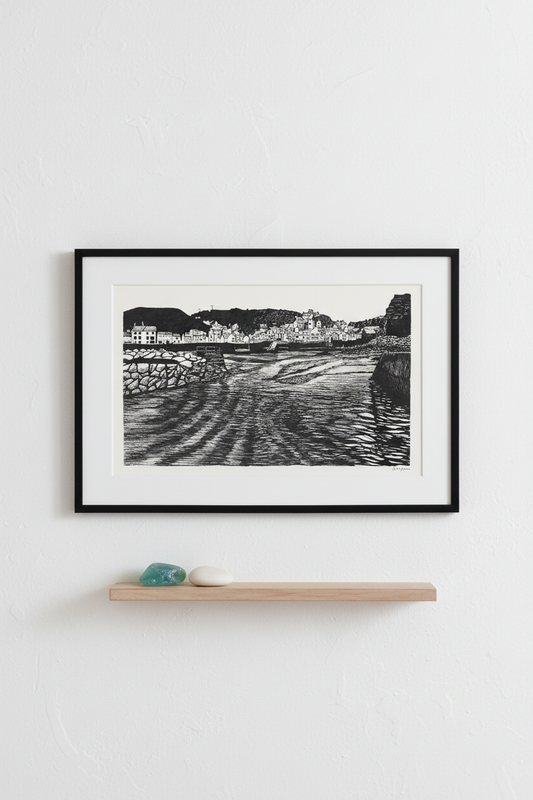 Staithes Harbour – Fine Art Print Pinterest vertical image